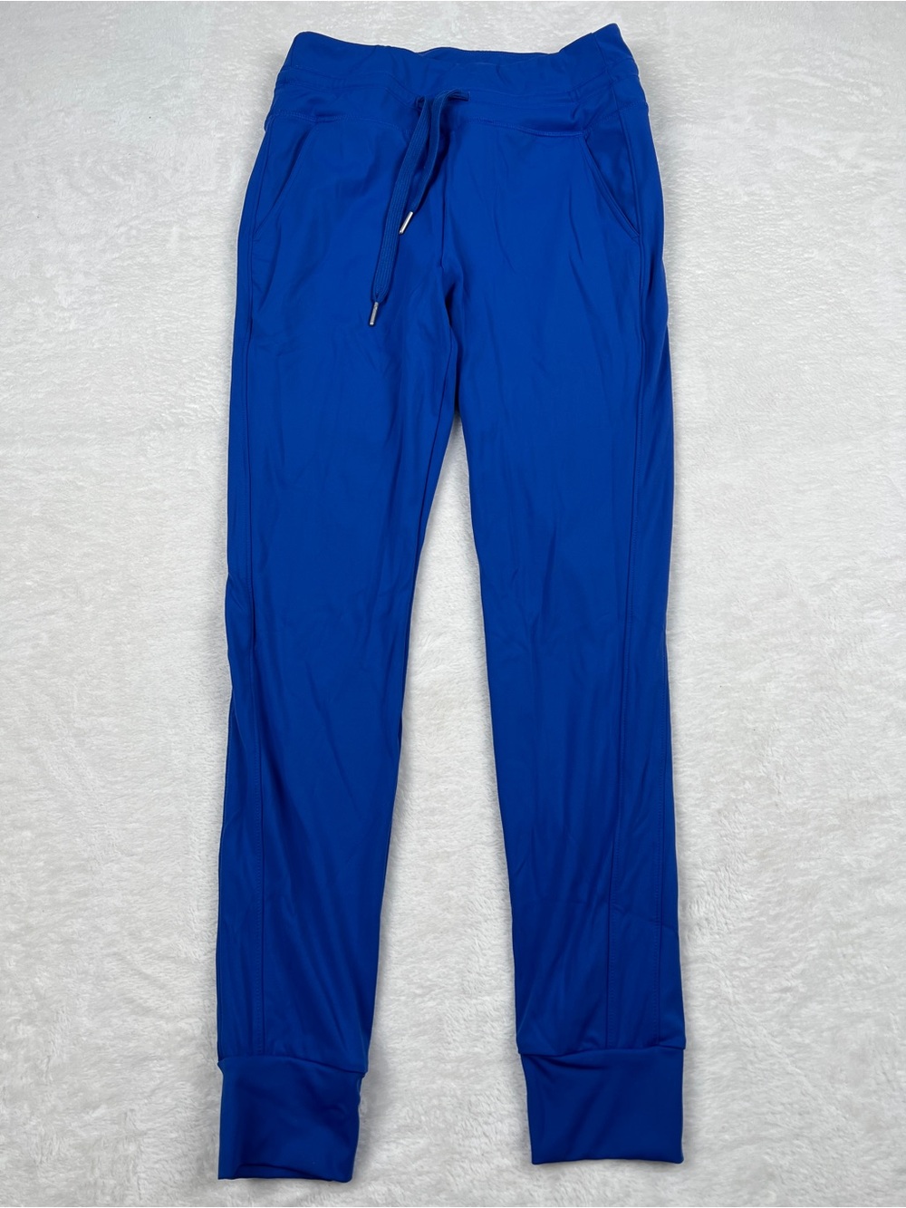 Halara SoftlyZero Plush Joggers Beaucoup Blue Drawstring Pockets Size M